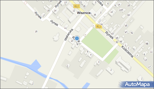 Wisznice, Rynek, 9, mapa Wisznice