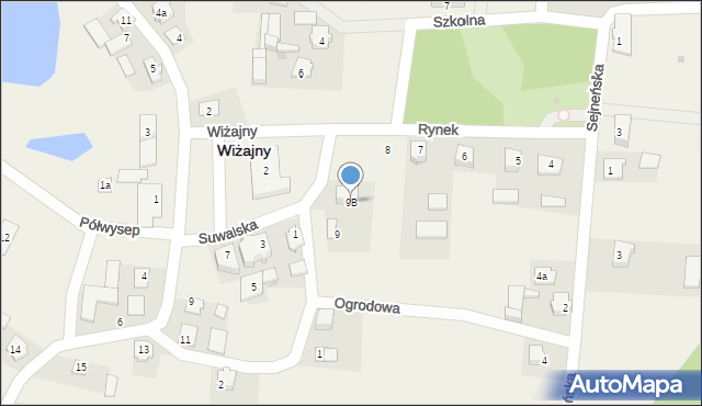 Wiżajny, Rynek, 9B, mapa Wiżajny