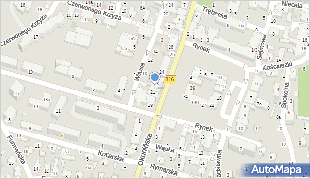 Włodawa, Rynek, 22, mapa Włodawa