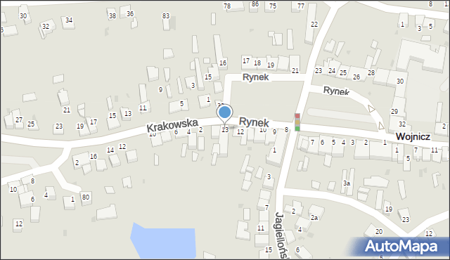 Wojnicz, Rynek, 13, mapa Wojnicz