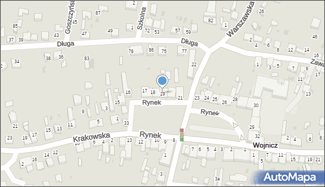 Wojnicz, Rynek, 19, mapa Wojnicz