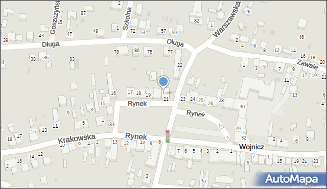 Wojnicz, Rynek, 22, mapa Wojnicz