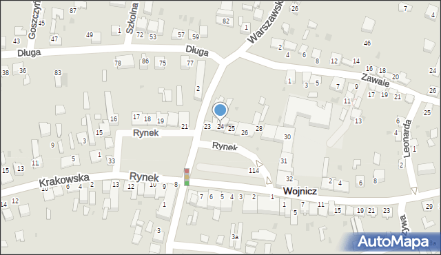 Wojnicz, Rynek, 24, mapa Wojnicz