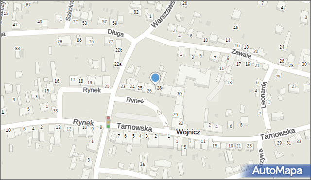 Wojnicz, Rynek, 27, mapa Wojnicz