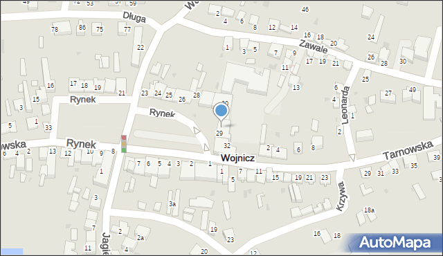 Wojnicz, Rynek, 31, mapa Wojnicz