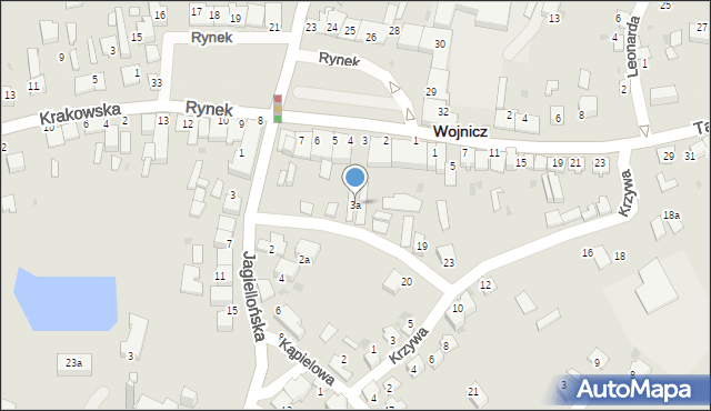 Wojnicz, Rynek, 3a, mapa Wojnicz