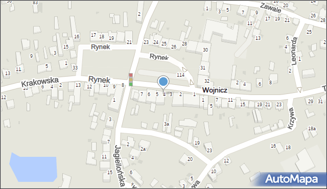 Wojnicz, Rynek, 4, mapa Wojnicz