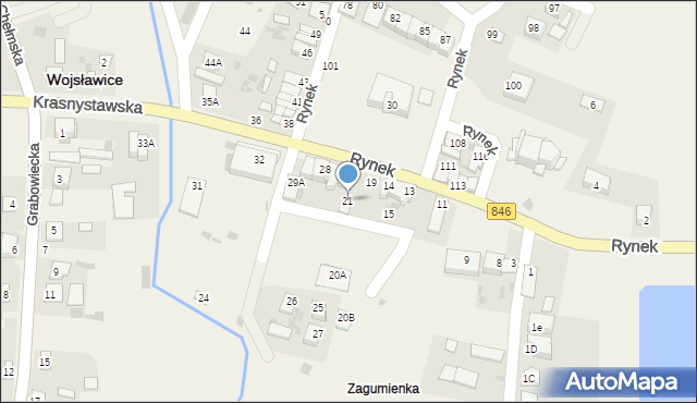 Wojsławice, Rynek, 21, mapa Wojsławice