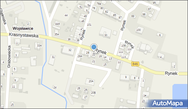 Wojsławice, Rynek, 22, mapa Wojsławice