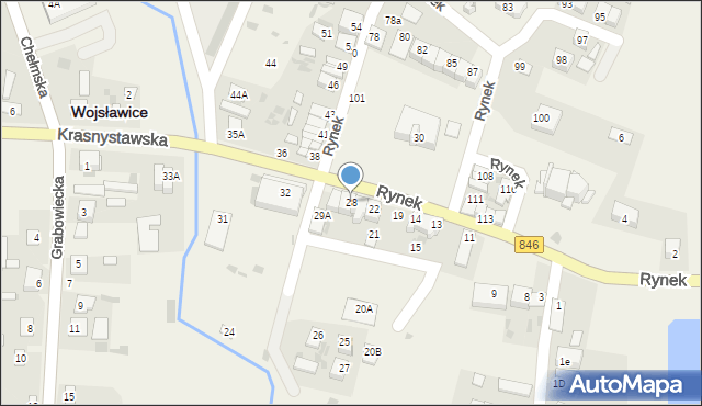 Wojsławice, Rynek, 28, mapa Wojsławice