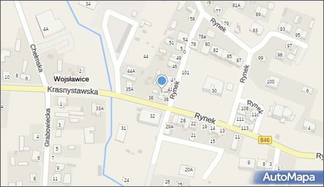 Wojsławice, Rynek, 39A, mapa Wojsławice