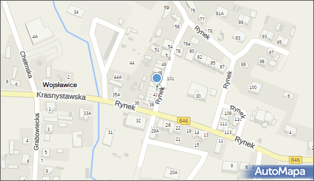 Wojsławice, Rynek, 42, mapa Wojsławice