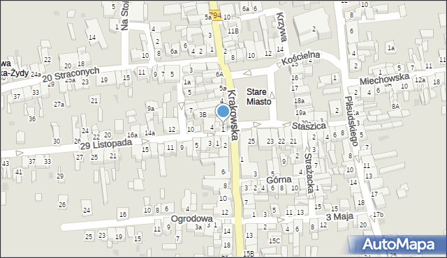 Wolbrom, Rynek, 1, mapa Wolbrom