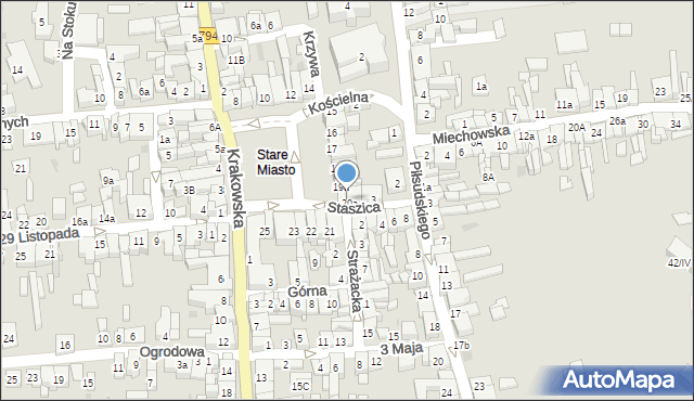 Wolbrom, Rynek, 20, mapa Wolbrom