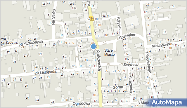 Wolbrom, Rynek, 4, mapa Wolbrom