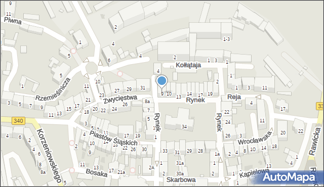 Wołów, Rynek, 9, mapa Wołów