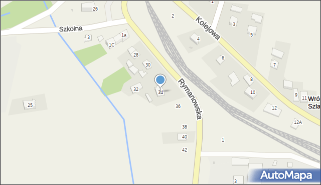 Wróblik Szlachecki, Rymanowska, 34, mapa Wróblik Szlachecki