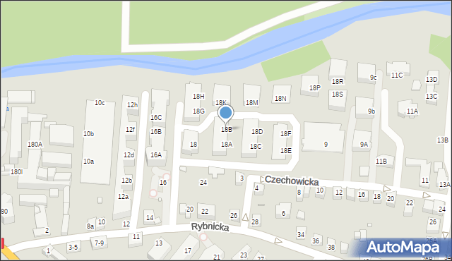 Wrocław, Rybnicka, 18B, mapa Wrocławia