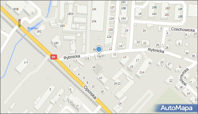 Wrocław, Rybnicka, 7-9, mapa Wrocławia