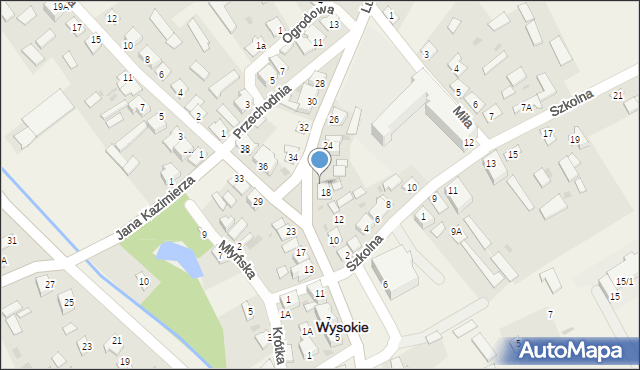 Wysokie, Rynek Jabłonowskich, 22, mapa Wysokie