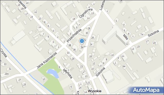 Wysokie, Rynek Jabłonowskich, 34, mapa Wysokie