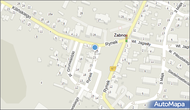 Żabno, Rynek, 24, mapa Żabno