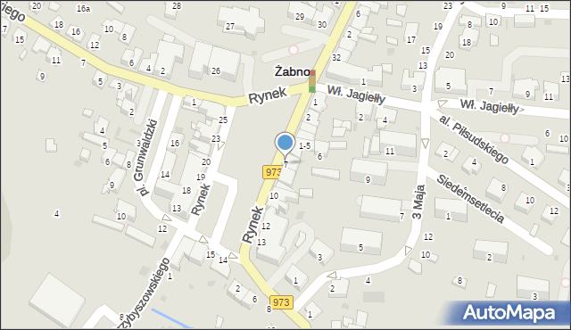 Żabno, Rynek, 7, mapa Żabno