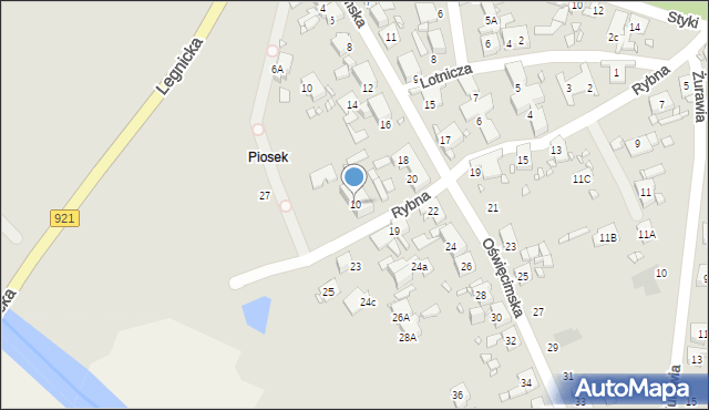 Zabrze, Rybna, 10, mapa Zabrza