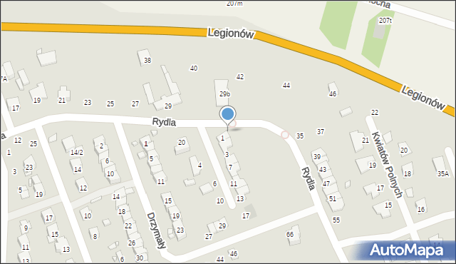 Zamość, Rydla Lucjana, 22, mapa Zamościa