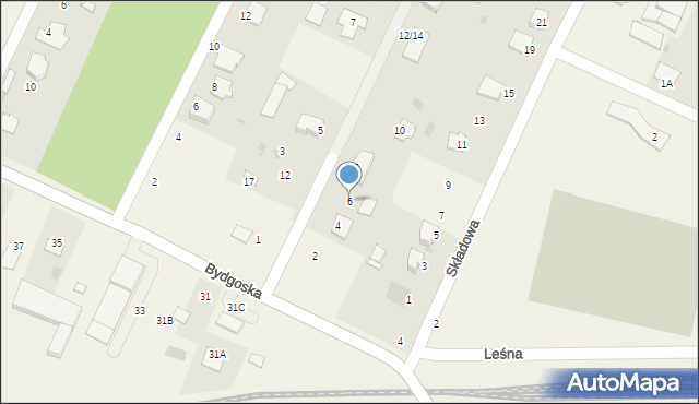 Zamość, Rybia, 6, mapa Zamościa