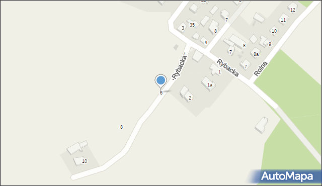 Żarnowska, Rybacka, 6, mapa Żarnowska