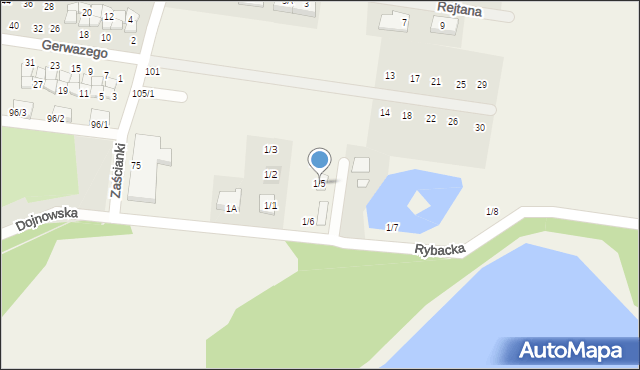 Zaścianki, Rybacka, 1/5, mapa Zaścianki