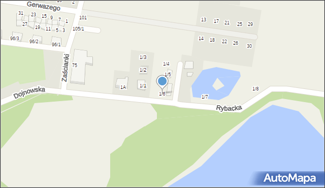 Zaścianki, Rybacka, 1/6, mapa Zaścianki