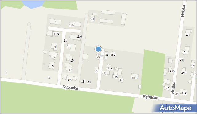 Zaścianki, Rybacka, 29, mapa Zaścianki