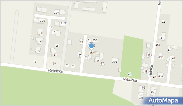 Zaścianki, Rybacka, 35A, mapa Zaścianki