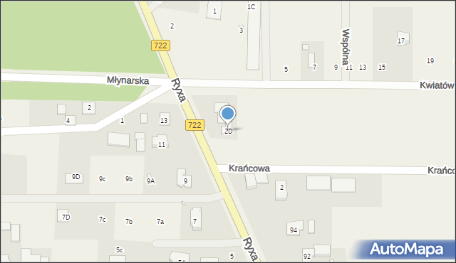 Zawodne, Ryxa Franciszka, 2D, mapa Zawodne