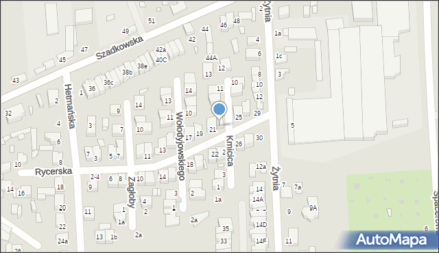 Zduńska Wola, Rycerska, 23, mapa Zduńska Wola