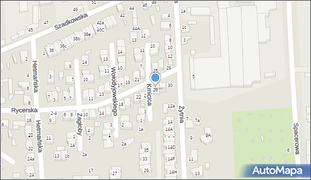 Zduńska Wola, Rycerska, 26, mapa Zduńska Wola