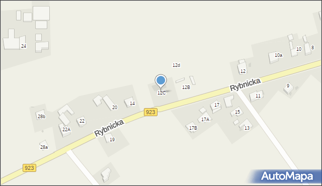 Żytna, Rybnicka, 12C, mapa Żytna