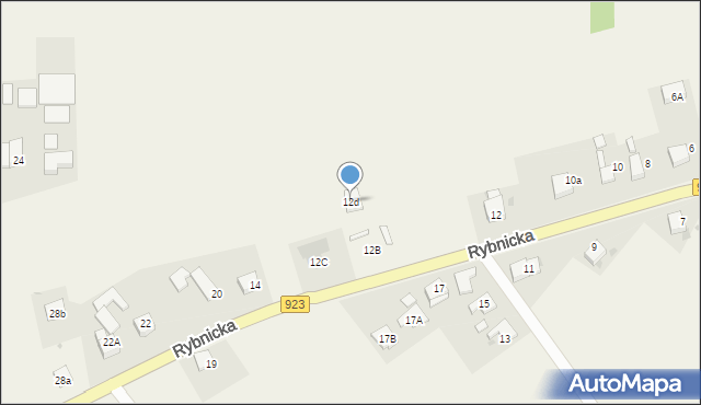 Żytna, Rybnicka, 12d, mapa Żytna