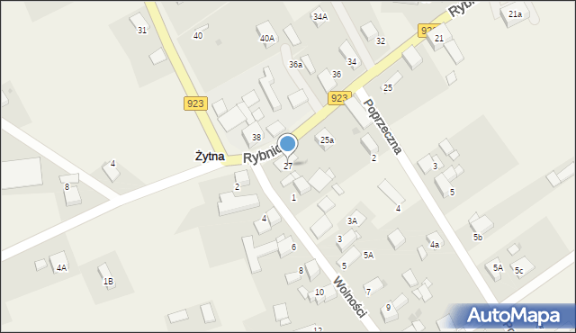 Żytna, Rybnicka, 27, mapa Żytna