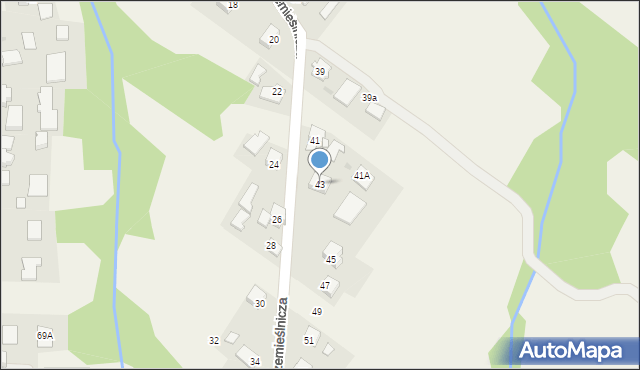 Bachowice, Rzemieślnicza, 43, mapa Bachowice