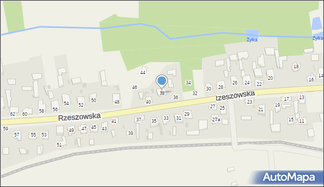 Bełżec, Rzeszowska, 38, mapa Bełżec