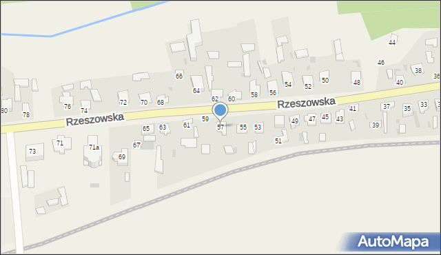 Bełżec, Rzeszowska, 57, mapa Bełżec