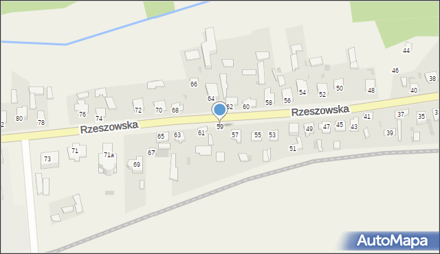 Bełżec, Rzeszowska, 59, mapa Bełżec