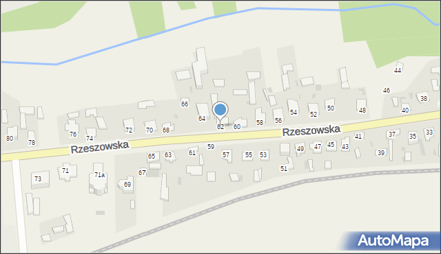 Bełżec, Rzeszowska, 62, mapa Bełżec