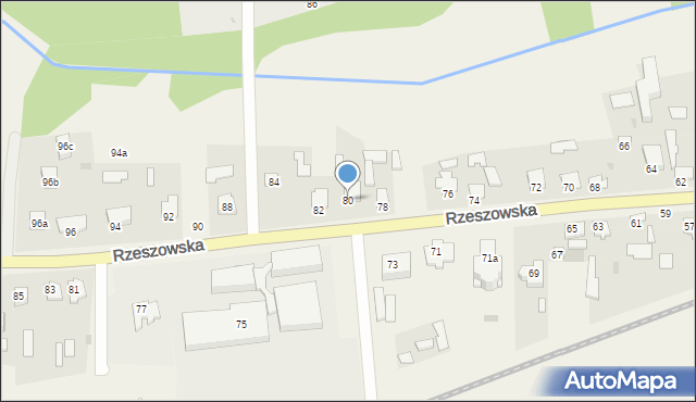 Bełżec, Rzeszowska, 80, mapa Bełżec