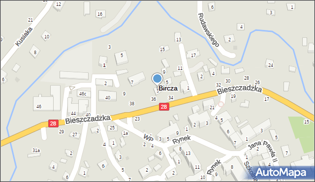 Bircza, Rzeczna, 3, mapa Bircza