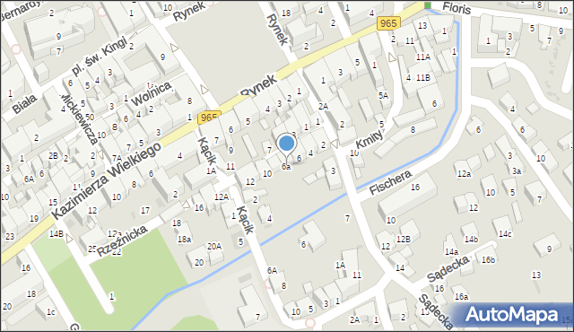 Bochnia, Rzeźnicka, 6a, mapa Bochni