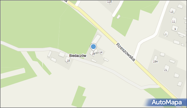 Bojanów, Rzeszowska, 16, mapa Bojanów